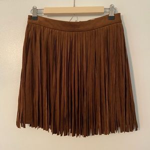 BB Dakota fringe suede skirt size 4